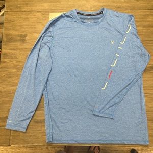 Blue long sleeve sun protection shirt - Size L